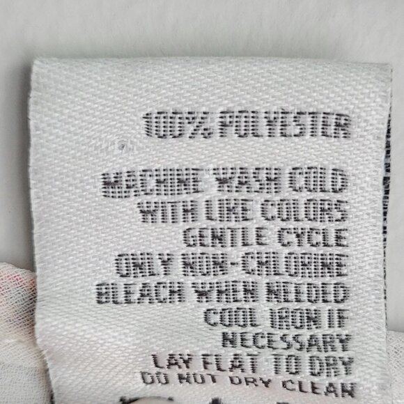 American Rag Sheer Floral Sleeveless Pleated Detail Boho Bottom Down Shirt Top - Picture 9 of 9